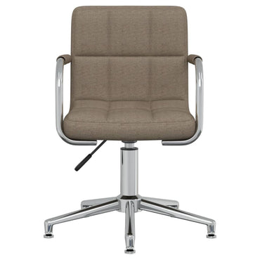 vidaXL Chaise de salle à manger pivotante en tissu taupe