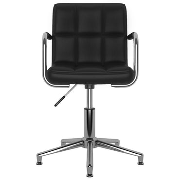 vidaXL Chaises de salle à manger pivotantes 4 pcs Similicuir Noir