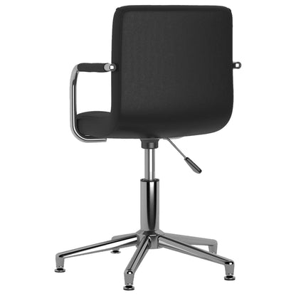 vidaXL Chaises de salle à manger pivotantes 4 pcs Similicuir Noir