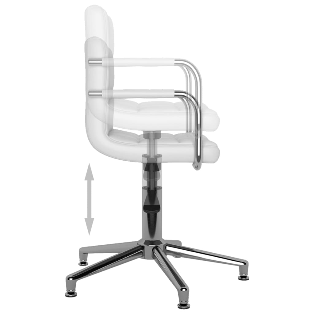 vidaXL Chaises de salle à manger pivotantes 6 pcs Blanches Similicuir