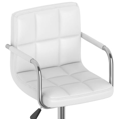vidaXL Chaises de salle à manger pivotantes 6 pcs Blanches Similicuir