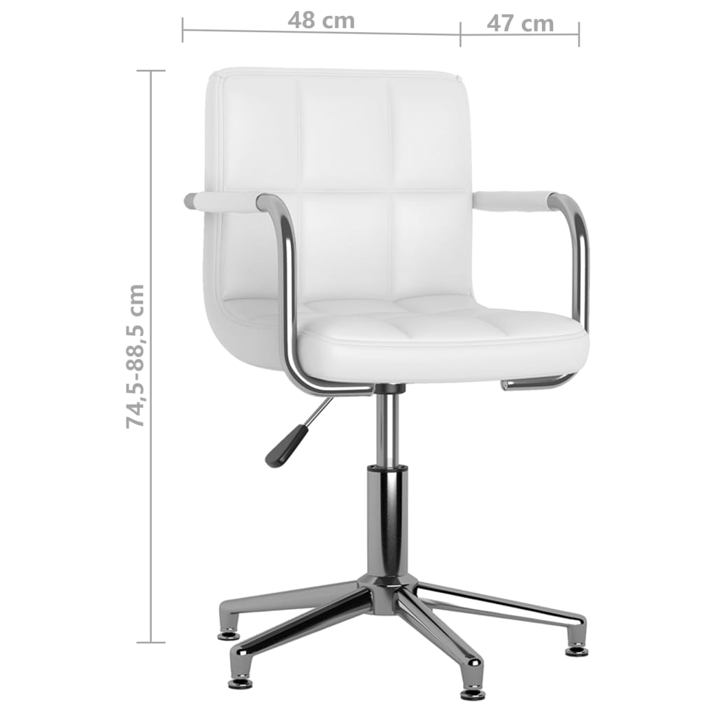 vidaXL Chaises de salle à manger pivotantes 6 pcs Blanches Similicuir