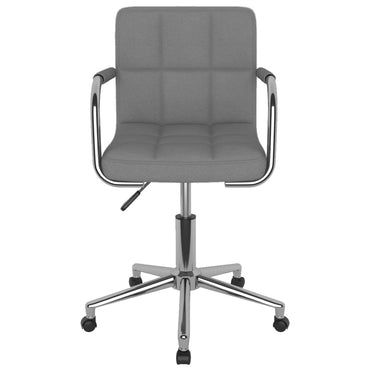 vidaXL Chaise de salle à manger pivotante gris clair en tissu