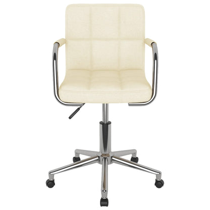 vidaXL Esszimmerstuhl Drehbar Creme Stoff