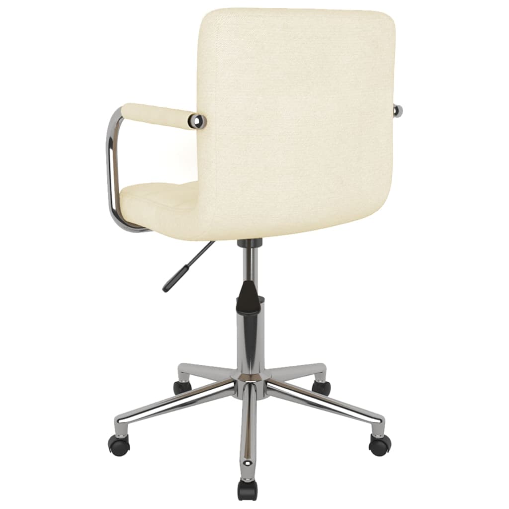 vidaXL Esszimmerstuhl Drehbar Creme Stoff