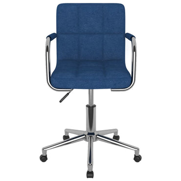 vidaXL Chaise de salle à manger pivotante Bleu Tissu