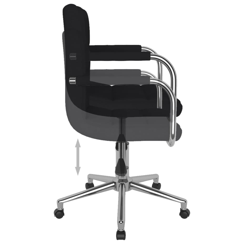 vidaXL Esszimmerstuhl Drehbar Schwarz Stoff