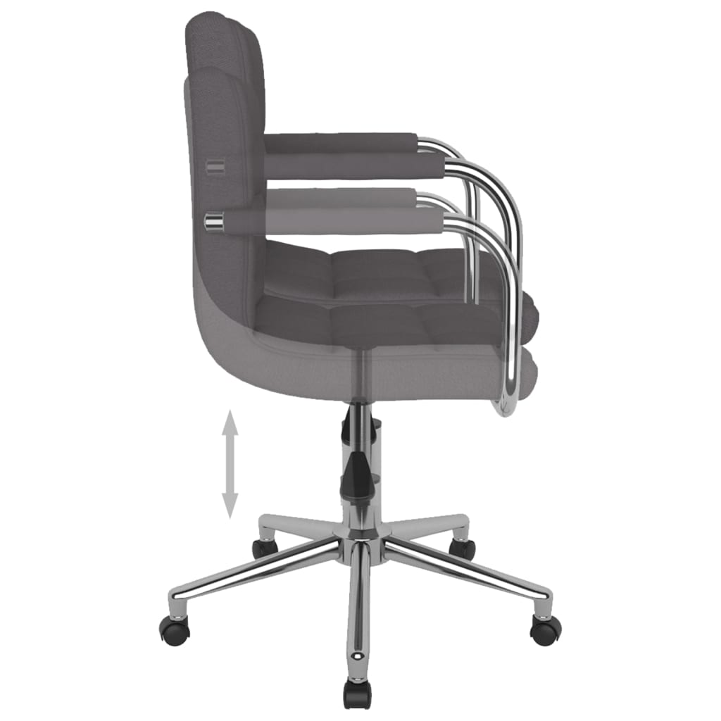 vidaXL Esszimmerstuhl Drehbar Taupe Stoff