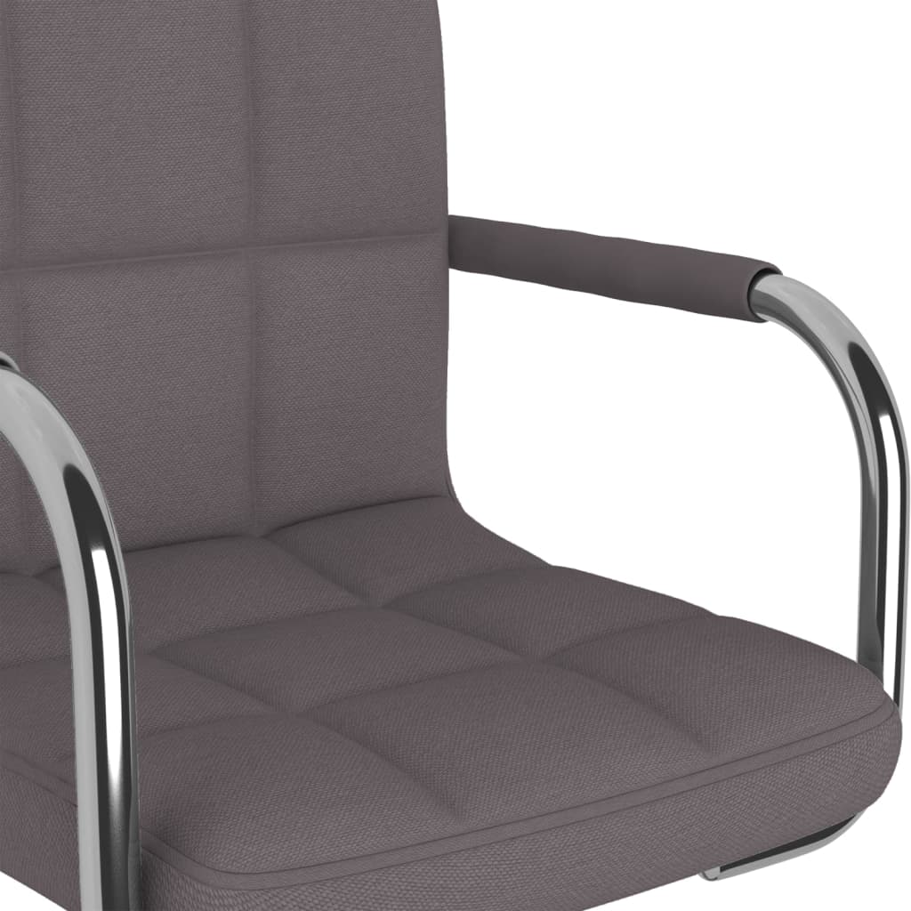 vidaXL Esszimmerstuhl Drehbar Taupe Stoff