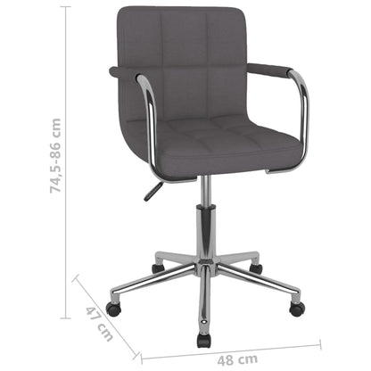 vidaXL Esszimmerstuhl Drehbar Taupe Stoff