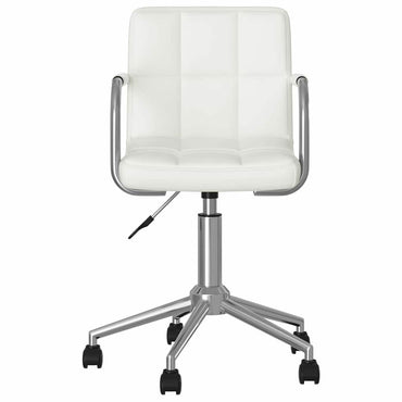 vidaXL Chaise de salle à manger pivotante Blanche Similicuir