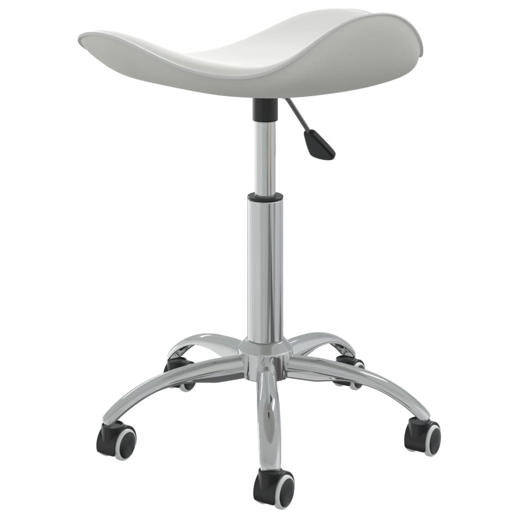 vidaXL Chaise de salle à manger pivotante Blanche Similicuir