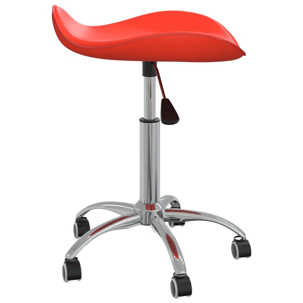 vidaXL Chaise de salle à manger pivotante rouge en similicuir
