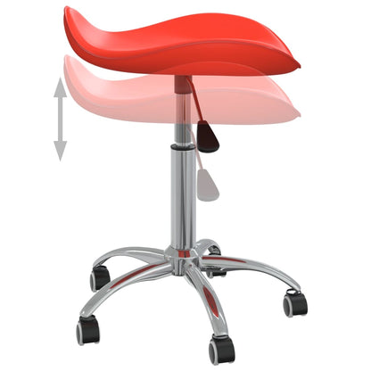 vidaXL Chaise de salle à manger pivotante rouge en similicuir