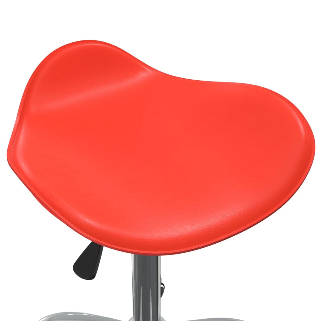 vidaXL Chaise de salle à manger pivotante rouge en similicuir