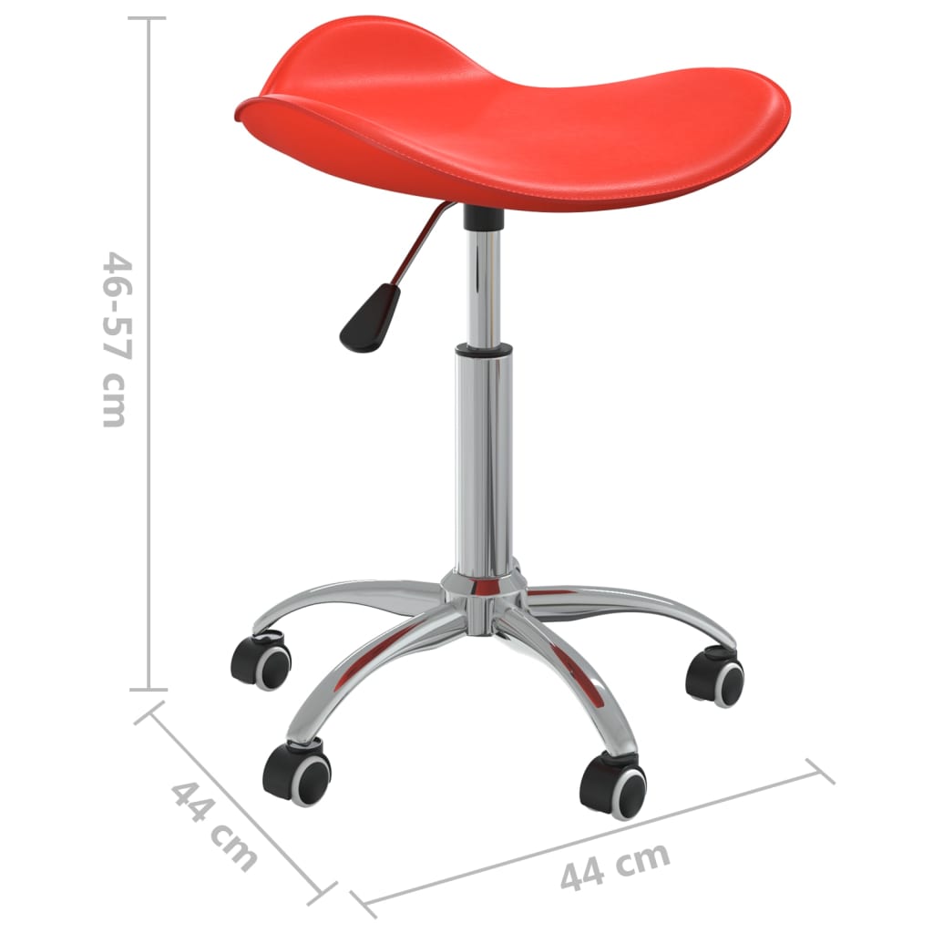 vidaXL Chaise de salle à manger pivotante rouge en similicuir
