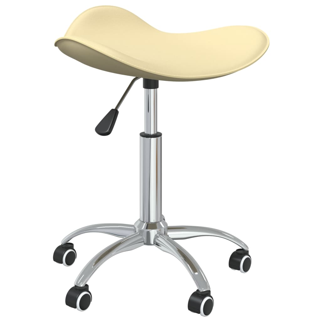 vidaXL Chaise de salle à manger pivotante crème en similicuir