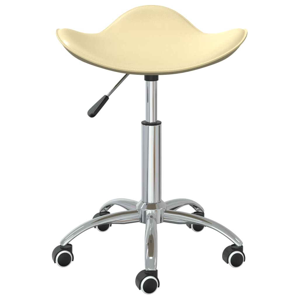 vidaXL Chaise de salle à manger pivotante crème en similicuir