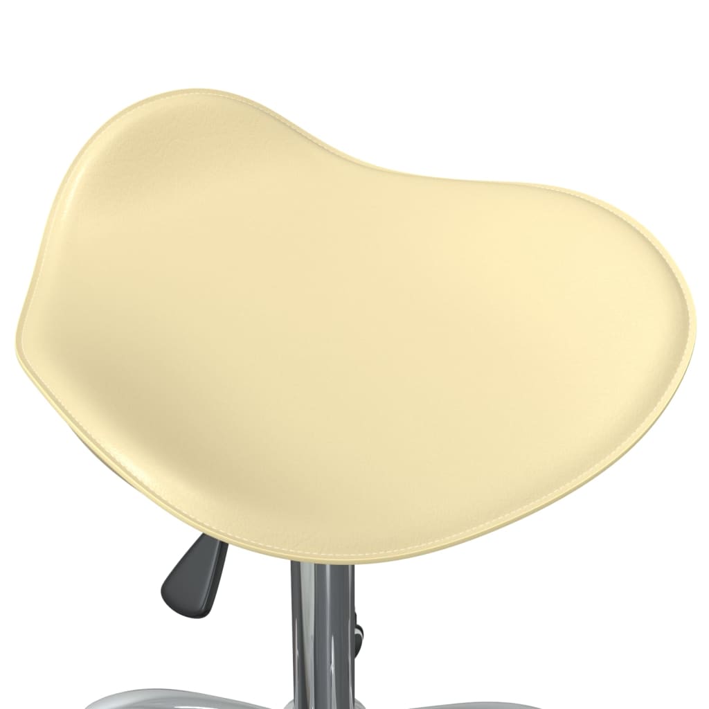 vidaXL Chaise de salle à manger pivotante crème en similicuir