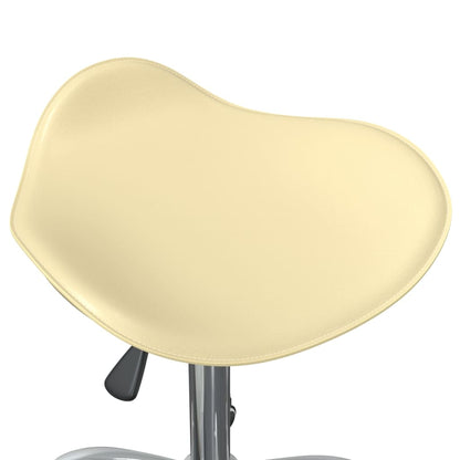 vidaXL Chaise de salle à manger pivotante crème en similicuir