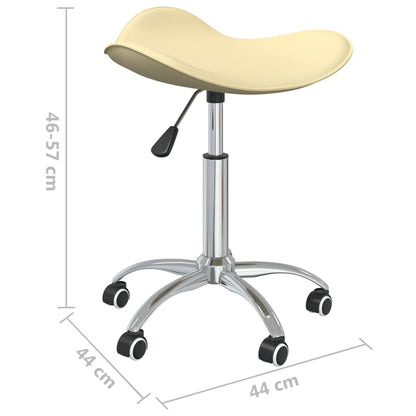 vidaXL Chaise de salle à manger pivotante crème en similicuir