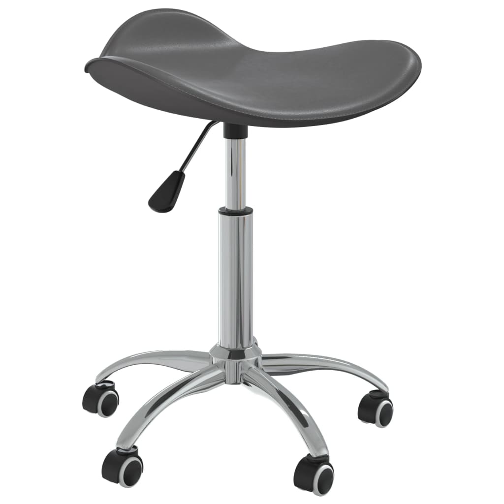vidaXL Chaise de salle à manger pivotante gris similicuir