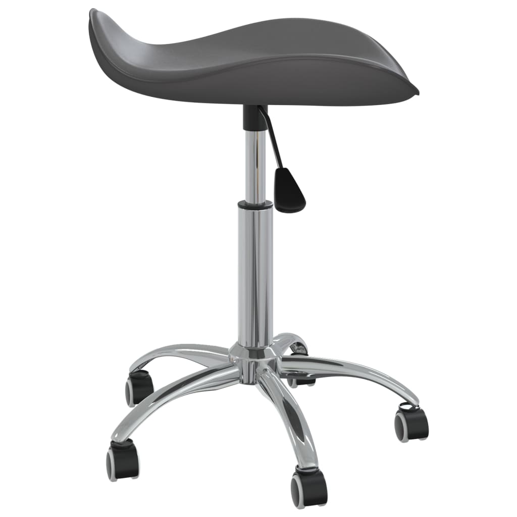 vidaXL Chaise de salle à manger pivotante gris similicuir