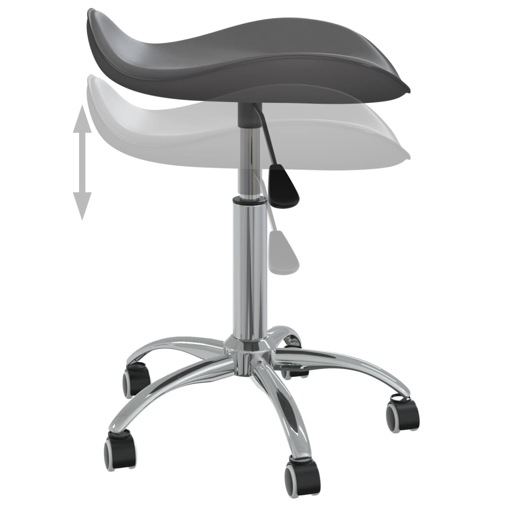 vidaXL Chaise de salle à manger pivotante gris similicuir