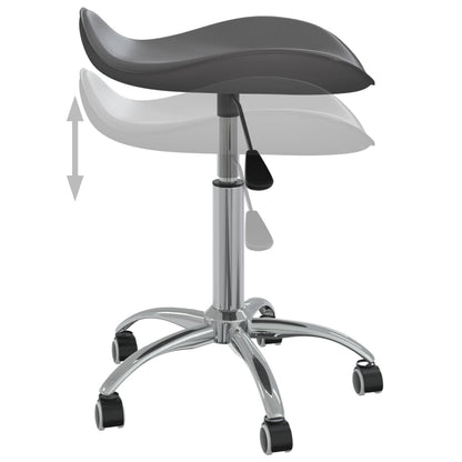 vidaXL Chaise de salle à manger pivotante gris similicuir