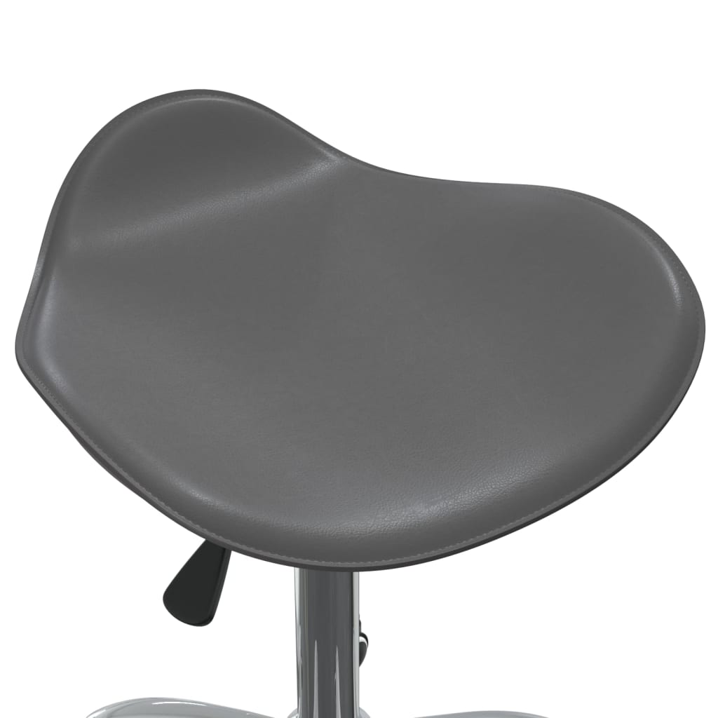 vidaXL Chaise de salle à manger pivotante gris similicuir
