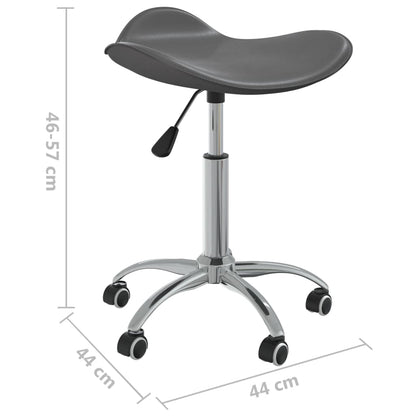 vidaXL Chaise de salle à manger pivotante gris similicuir