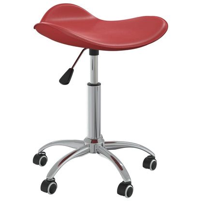 vidaXL Chaise de salle à manger pivotante Similicuir Rouge bordeaux