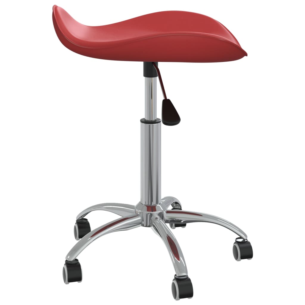 vidaXL Chaise de salle à manger pivotante Similicuir Rouge bordeaux