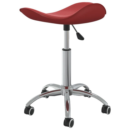 vidaXL Chaise de salle à manger pivotante Similicuir Rouge bordeaux