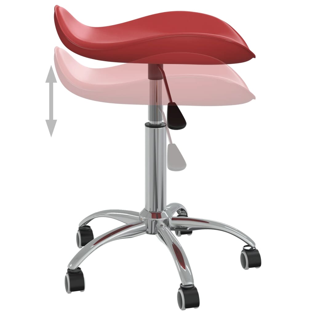 vidaXL Chaise de salle à manger pivotante Similicuir Rouge bordeaux