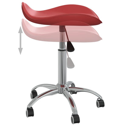 vidaXL Chaise de salle à manger pivotante Similicuir Rouge bordeaux