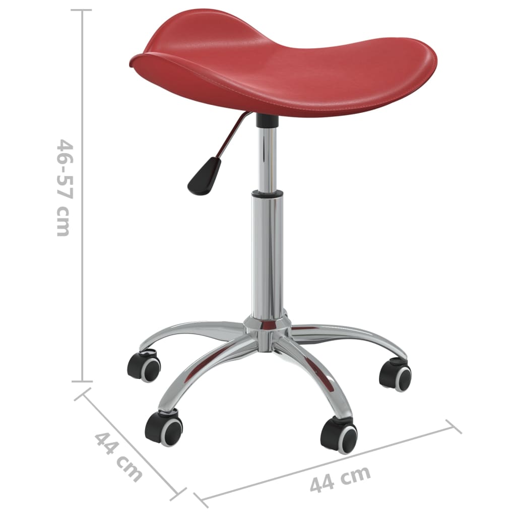 vidaXL Chaise de salle à manger pivotante Similicuir Rouge bordeaux