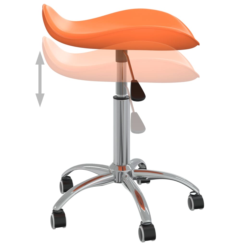 vidaXL Esszimmerstuhl Drehbar Orange Kunstleder