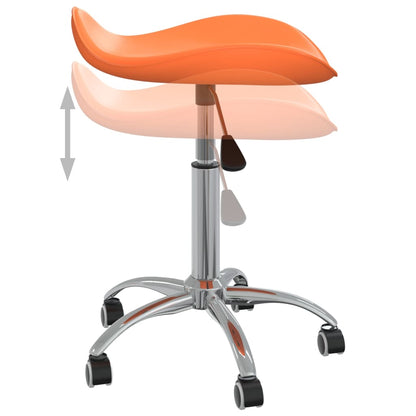 vidaXL Esszimmerstuhl Drehbar Orange Kunstleder