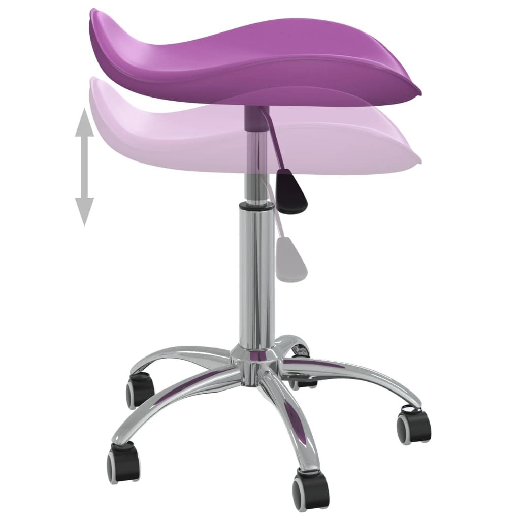 vidaXL Chaise de salle à manger pivotante violette en similicuir