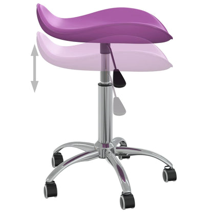 vidaXL Chaise de salle à manger pivotante violette en similicuir