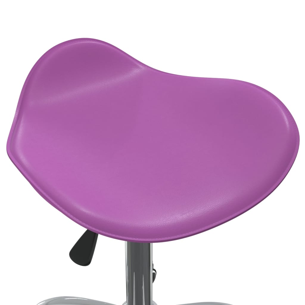 vidaXL Chaise de salle à manger pivotante violette en similicuir