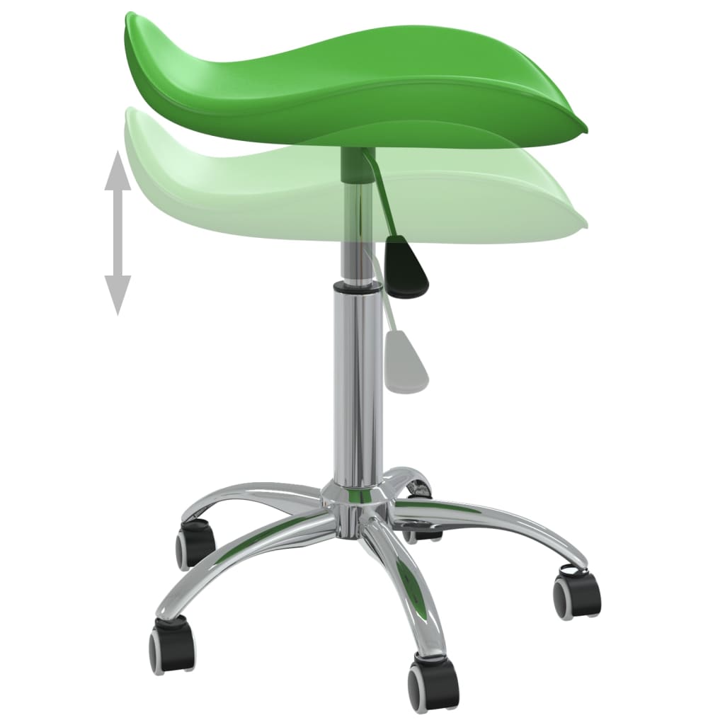 vidaXL Chaise de salle à manger pivotante Vert Similicuir
