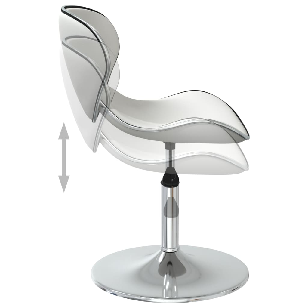 vidaXL Esszimmerstühle 6 Stk. Weiß Kunstleder