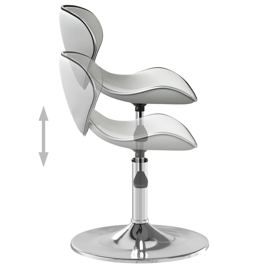 vidaXL Chaise de salle à manger similicuir blanc