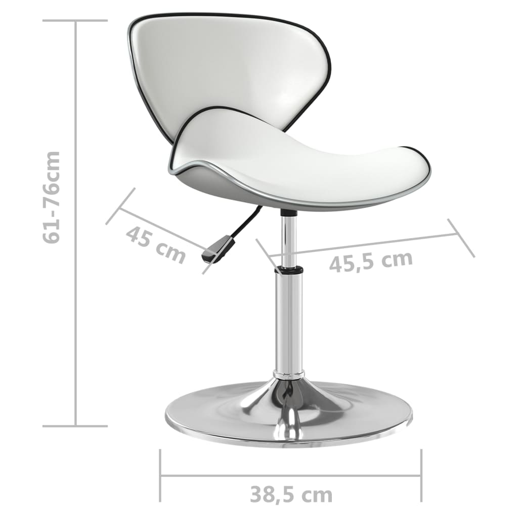 vidaXL Chaise de salle à manger similicuir blanc