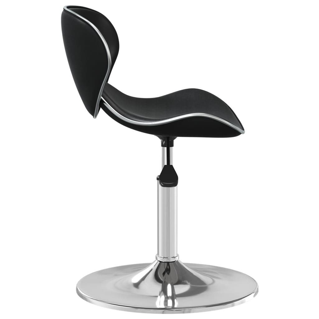 vidaXL Chaise de salle à manger noire en similicuir