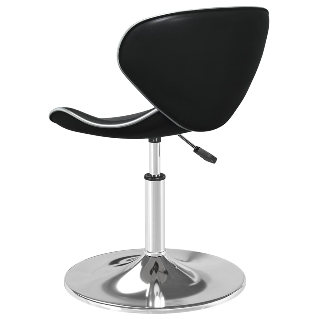 vidaXL Chaise de salle à manger noire en similicuir