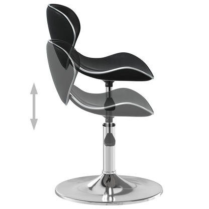 vidaXL Chaise de salle à manger noire en similicuir