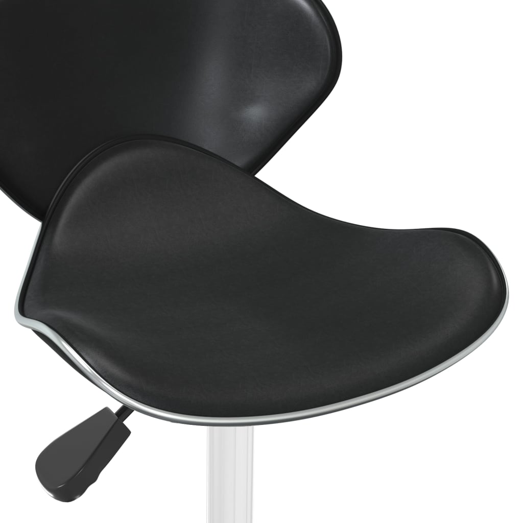 vidaXL Chaise de salle à manger noire en similicuir